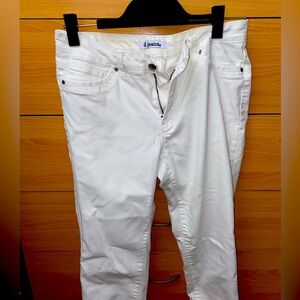 White ankle jeans